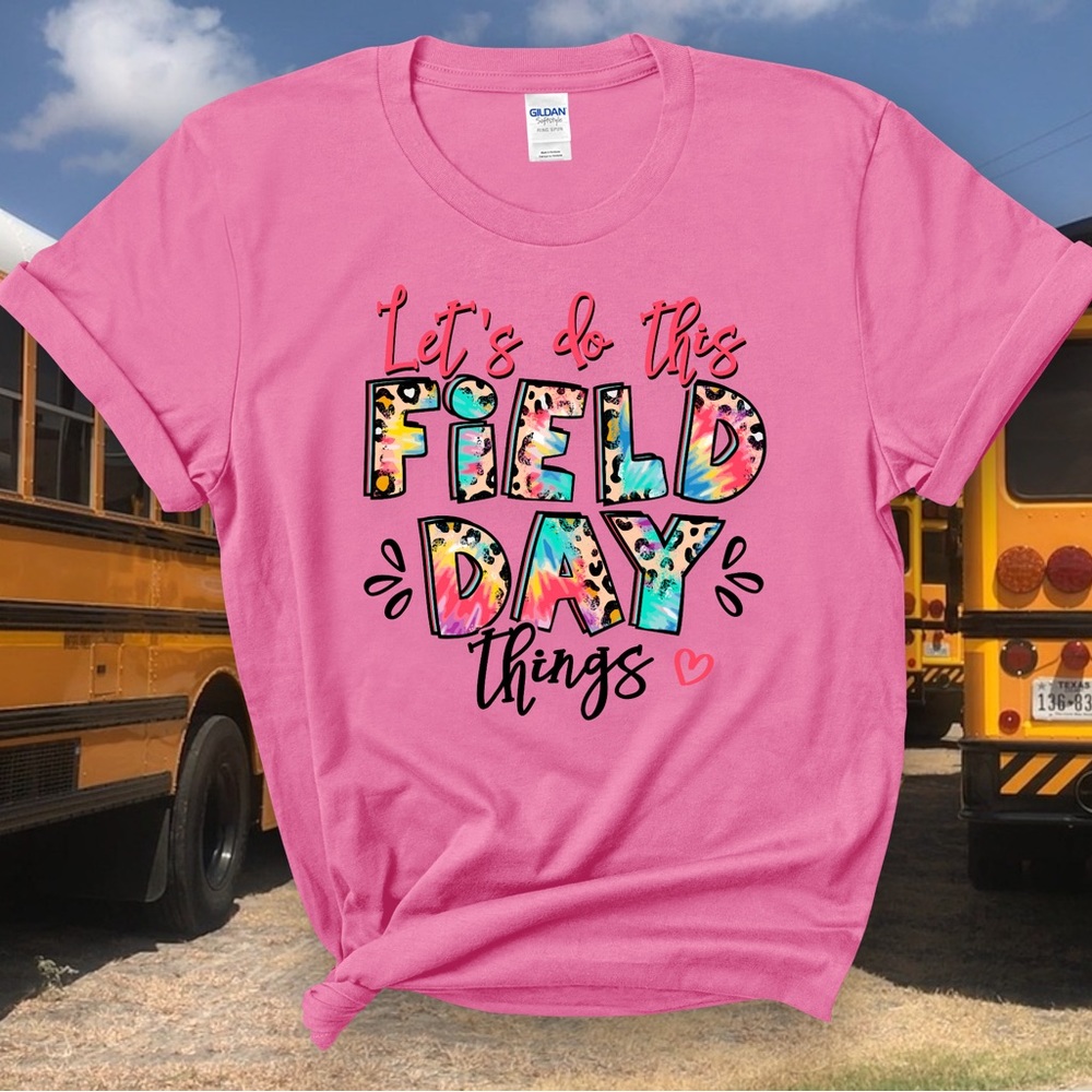 Retro Field Day Cotton Adult T-Shirt Sizes XS-5XL